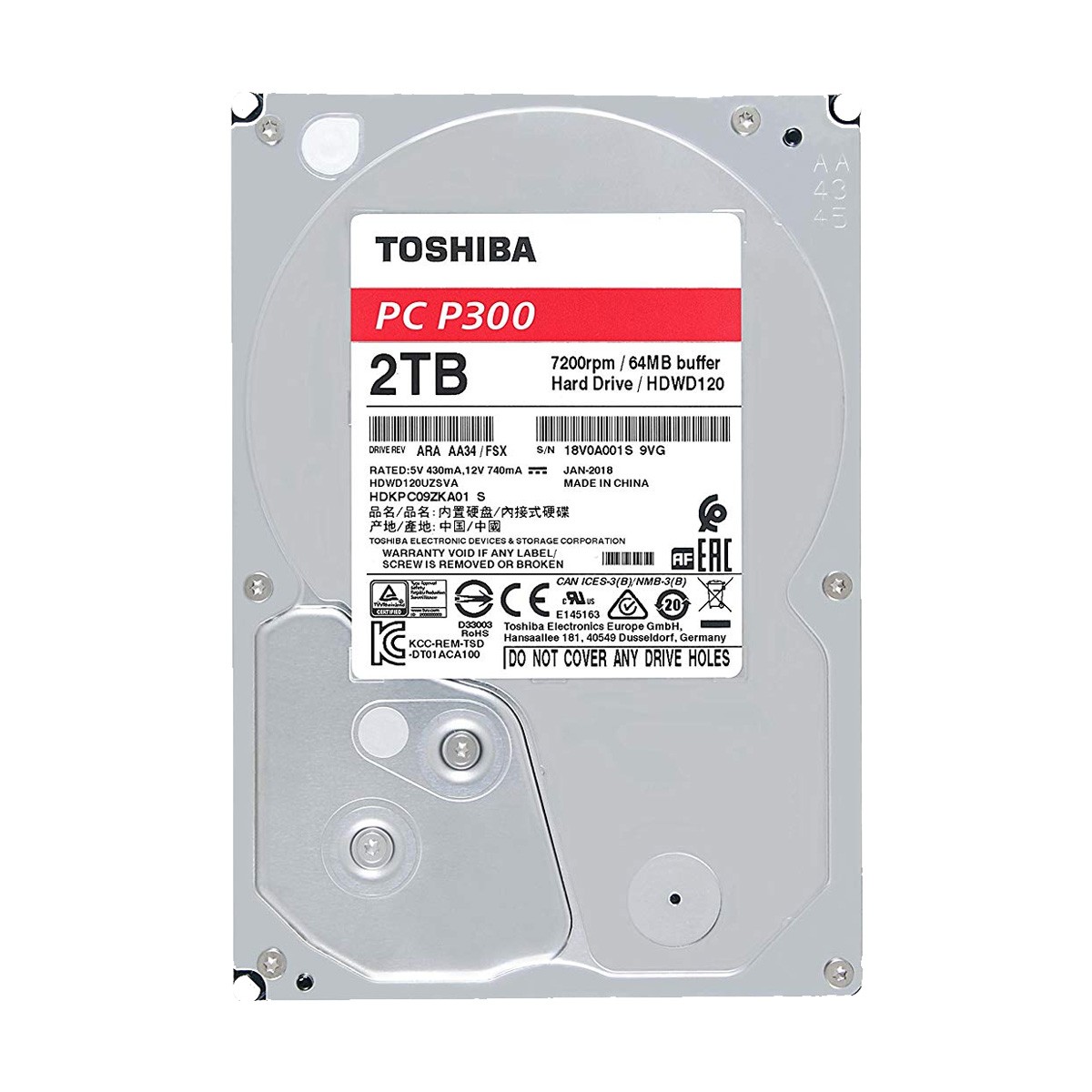 Toshiba 2TB SATA Desktop Hard Disk Internal