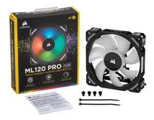 Corsair ML140 PRO RGB LED 140MM PWM Premium Magnetic Levitation Fan — Single Pack - Image 3