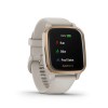 Garmin Venu Sq Music Edition Rose Gold DLC with White Sand Band Unisex Smartwatch - Image 2