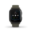Garmin Venu Sq Music Edition Slate DLC with Moss Band Unisex Smartwatch - Image 3