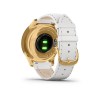 Garmin Vivomove Luxe With Gold DLC & White Band Smartwatch - Image 3