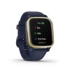 Garmin Venu Sq Music Edition Light Gold DLC with Navy Blue Band Unisex Smartwatch - Image 2