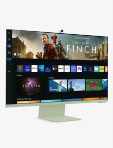 Samsung 32'' 4K UHD Smart Streaming TV with Slim-fit Webcam for PC-Less Experience Monitor S32BM80GUN (Green) - Image 2