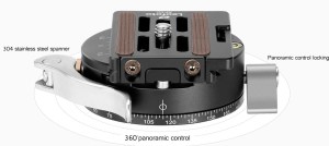 Leofoto LH-36PCL+NP-60 36mm Low Proﬁle Ball Head With PC - Image 2