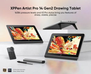 XP-Pen Artist Pro 14 (Gen 2) Tablet with inbuilt stand and remote Ideal for VFX and Video Editing Professionals - Image 3