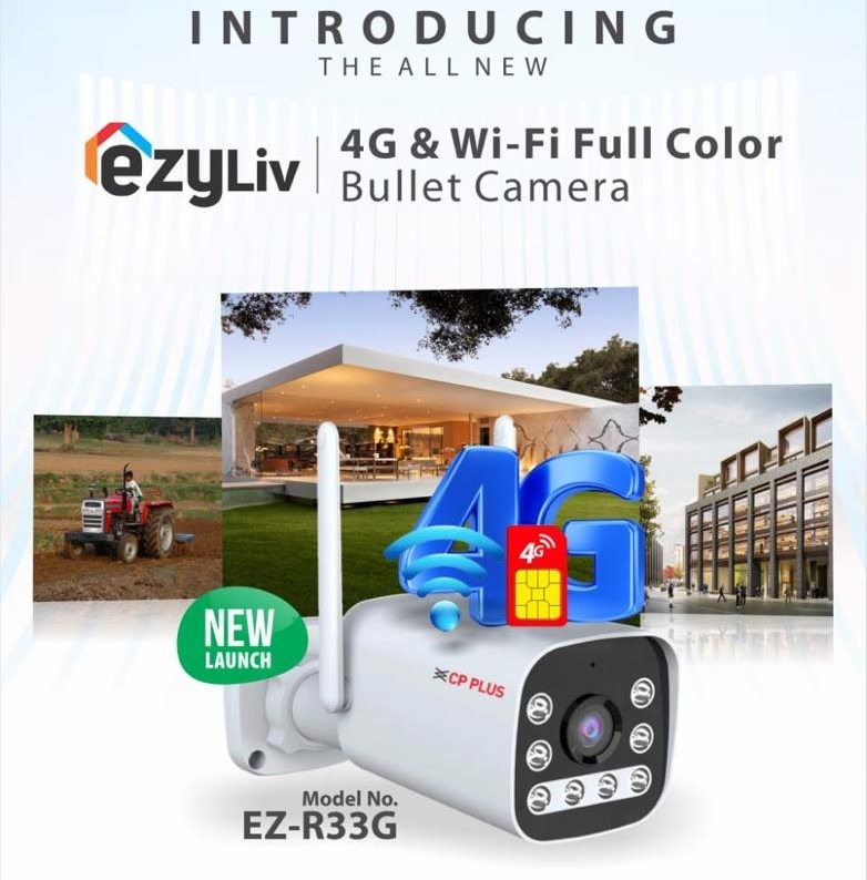 Buy CP PLUS EZ-R33G 3MP 4G and Wifi Full Color Two Way Audio CCTV