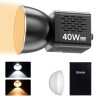 ULANZI 40W Pro Portable LED Video Light, 2500K-6500K, Built-in Battery Metal Mini Dual Color Temperature COB Continuous Output Lighting Handheld Spotlight - Image 2