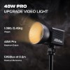 ULANZI 40W Pro Portable LED Video Light, 2500K-6500K, Built-in Battery Metal Mini Dual Color Temperature COB Continuous Output Lighting Handheld Spotlight - Image 3