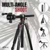 HIFFIN HF-550 Tripod, 1.651M (65") Special Quality Camera Tripod DSLR, Aluminum Alloy Tripod with 360 Degree Ball Head, Professional Tripod for Travel and Work - Image 8