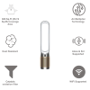 Dyson TP09 Smart Air Purifier with Curved & Magnetised Remote Control (App Control, White & Gold) - Image 2