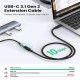 UGREEN USB-C/M to USB-C/F Gen2 5A Extension Cable 1m Black-10387 - Image 3