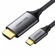 Ugreen MM142 USB-C To HDMI Male To Male Cable Aluminum Shell 1.5M (Gray Black)-50570